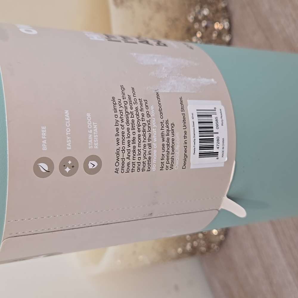⭐️ NEW Owala FreeSip Misty Meadow 40 Oz Stainless Steel Water Bottle - Picture 6 of 13